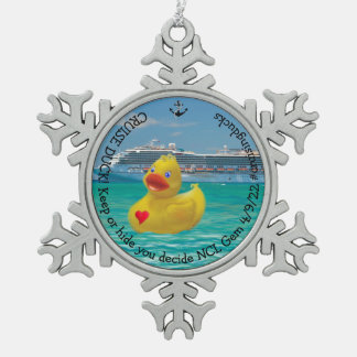 Ornement Flocon De Neige Canard de croisière customisé pour adultes