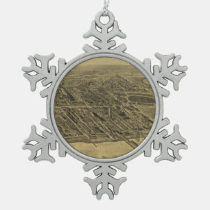Ornement Flocon De Neige Carte imagée vintage de Coney Island (1906)