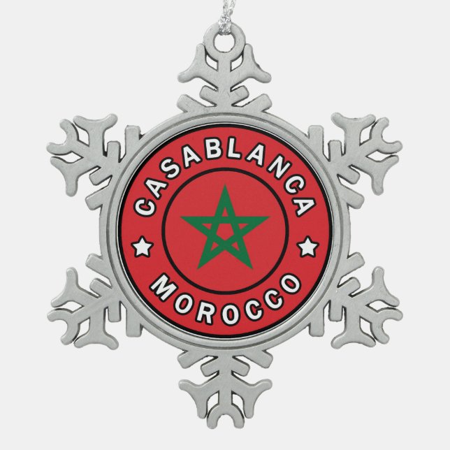 Ornement Flocon De Neige Casablanca Maroc (Devant)