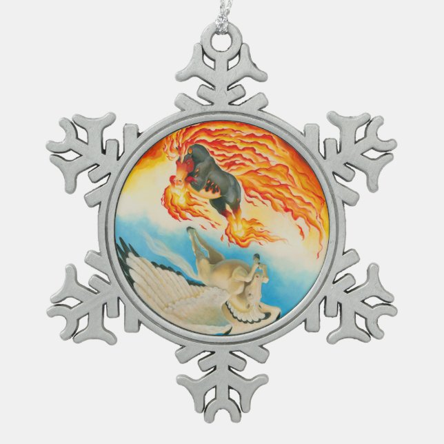 Ornement Flocon De Neige Cauchemar et MESA Pegasus Yin Yang (Devant)
