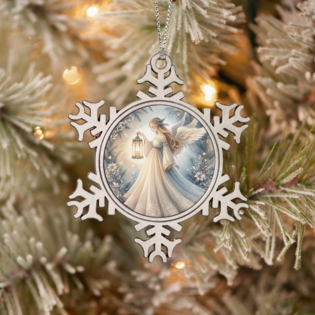 Ornement Flocon De Neige Celestial Winter Angel Lantern of Peace (Arbre)