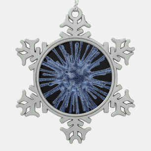 Ornement Flocon De Neige Cellule infectée par virus