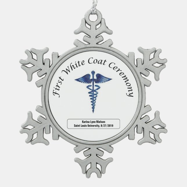 Ornement Flocon De Neige Cérémonie de la première robe blanche (Devant)