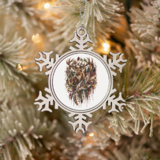 Ornement Flocon De Neige Cerf Boho, Rêvant de Cerf