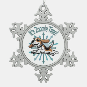 Ornement Flocon De Neige C'est le temps Zoomie Beagle