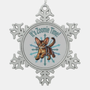 Ornement Flocon De Neige C'est Zoomie Time Abyssinian Cat