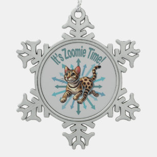 Ornement Flocon De Neige C'est Zoomie Time Bengale Chat