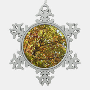 Ornement Flocon De Neige Changer la couleur verte et dorée de l'érable