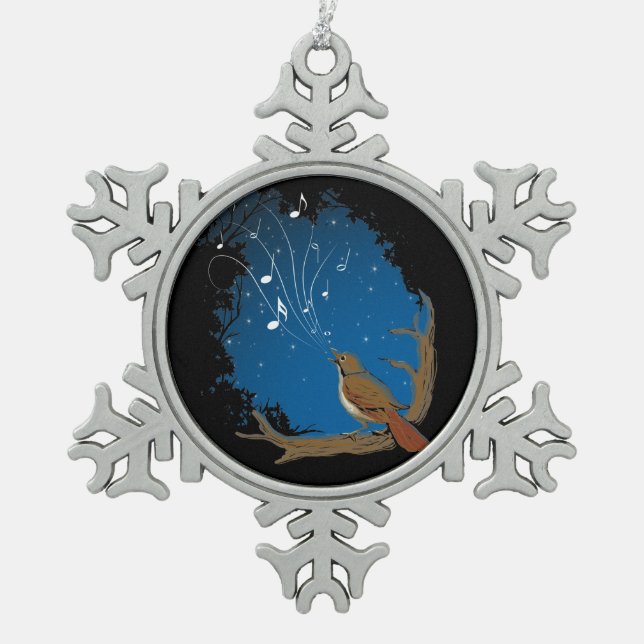 Ornement Flocon De Neige Chanson de Nightingale (Devant)