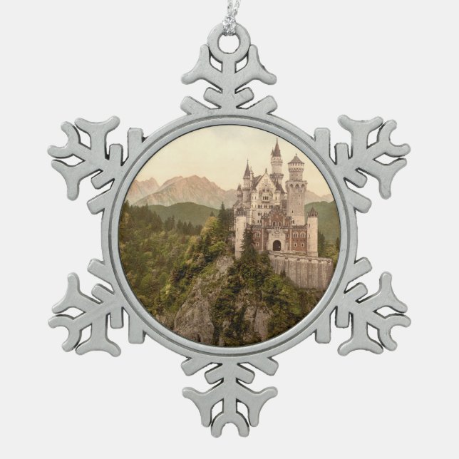 Ornement Flocon De Neige Château de Neuschwanstein, Bavière, Allemagne (Devant)