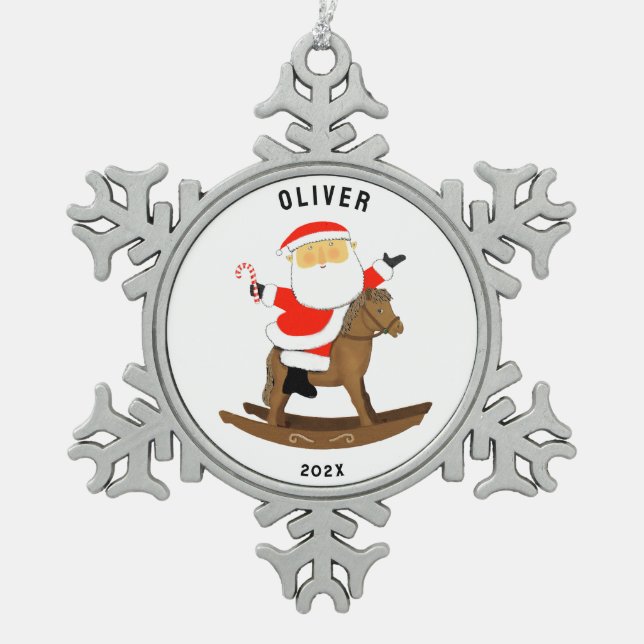 Ornement Flocon De Neige Cheval équestre 2025 Collectible (Devant)