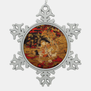 Ornement Flocon De Neige Chèvres chinoises de la nouvelle année