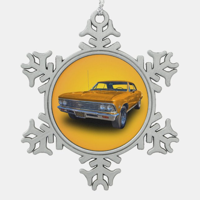 ORNEMENT FLOCON DE NEIGE CHEVROLET 1966 CHEVELLE (Devant)