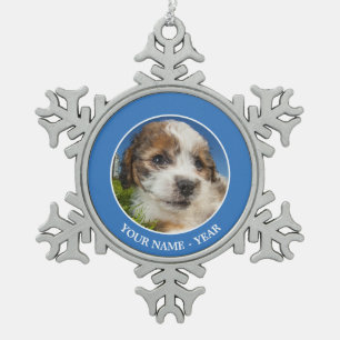 Ornement Flocon De Neige Chien de chiot mou (Shitzu)