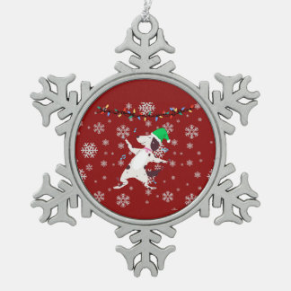 Ornement Flocon De Neige Chien de Noël