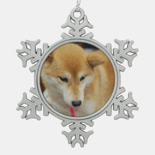Ornement Flocon De Neige Chien de Shiba Inu