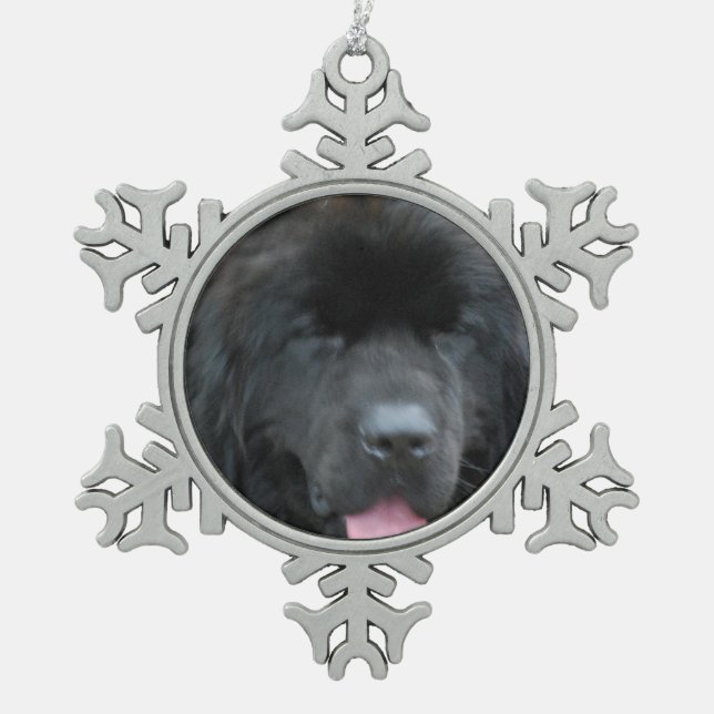 Ornement Flocon De Neige Chien de Terre-Neuve (Devant)