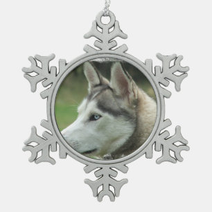 Ornement Flocon De Neige Chien de traîneau sibérien