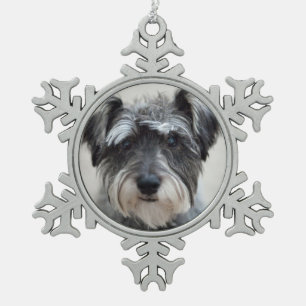 Ornement Flocon De Neige Chien Schnauzer