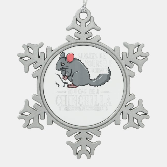 Ornement Flocon De Neige Chinchilla Gift Funny Cute Pet (Devant)
