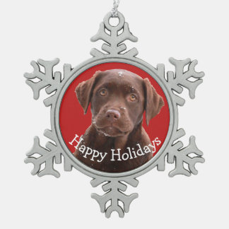 Ornement Flocon De Neige Chocolat Lab Chien Chien Chien Chien Chien Chien A