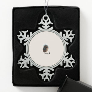 Ornement Flocon De Neige Chocolat mignon Labrador Chien - Bailey   Cadeau p