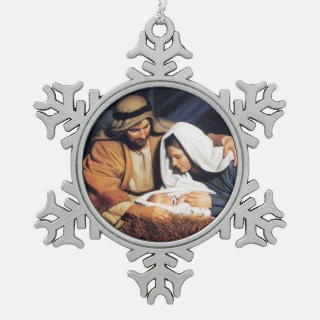 ORNEMENT FLOCON DE NEIGE CHRIST ENFANT (Devant)