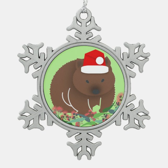 Ornement Flocon De Neige Christmas Wombat (Devant)