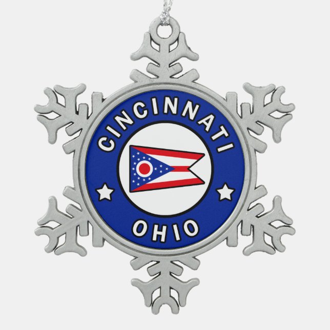 Ornement Flocon De Neige Cincinnati Ohio (Devant)