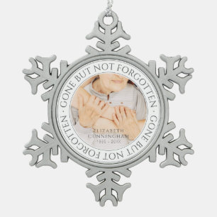 Ornement Flocon De Neige Citation Memorial Classic Élégant Chic Photo Keeps