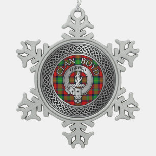 Ornement Flocon De Neige Clan Boyd Crest & Tartan Knot