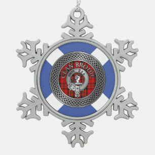 Ornement Flocon De Neige Clan Brodie Crest & Tartan Knot