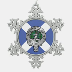 Ornement Flocon De Neige Clan Davidson Crest & Tartan