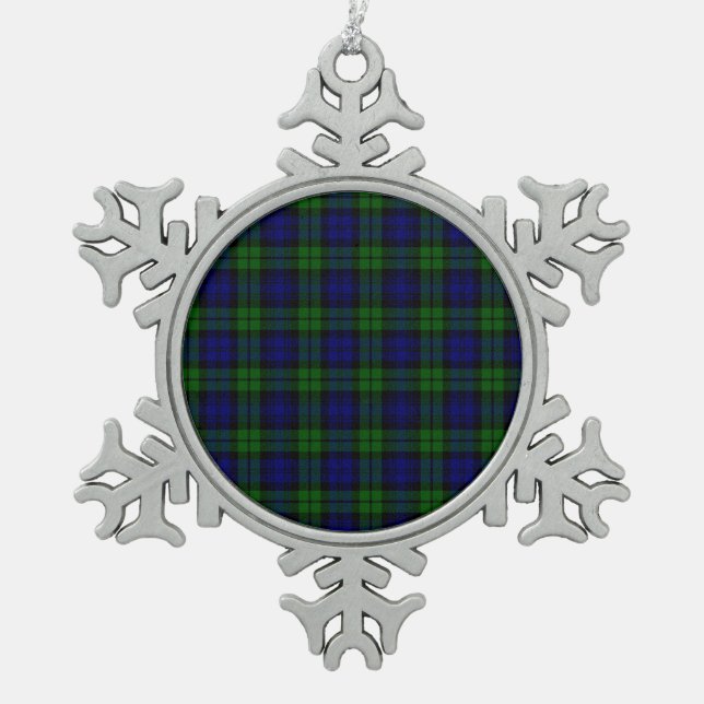 Ornement Flocon De Neige Clan de Campbell de tartan de Blackwatch (Devant)