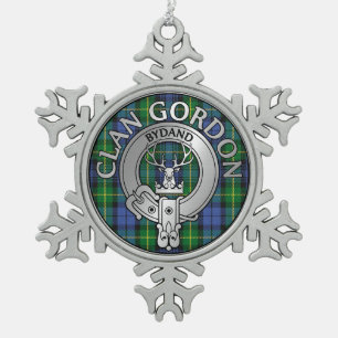Ornement Flocon De Neige Clan Gordon Crest & Tartan