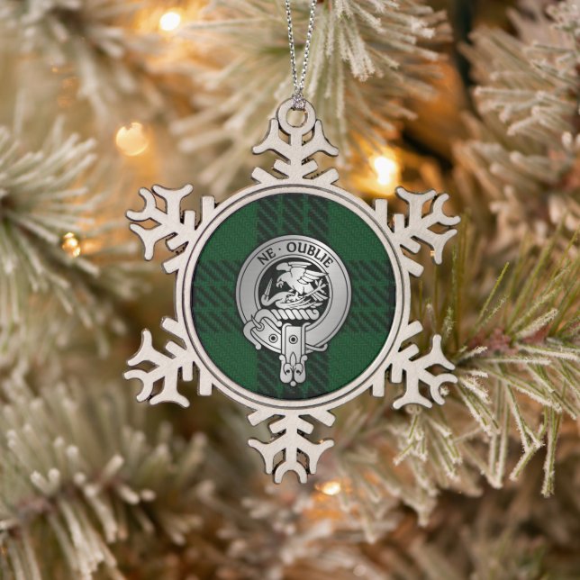 Ornement Flocon De Neige Clan Graham Crest & Tartan (Arbre)