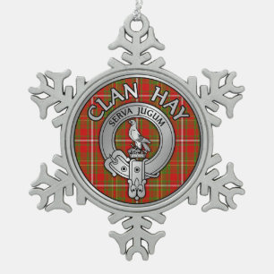 Ornement Flocon De Neige Clan Hay Crest & Tartan
