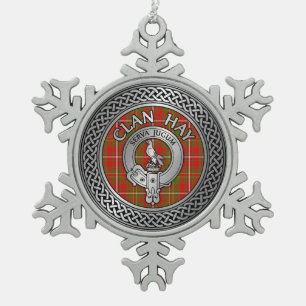 Ornement Flocon De Neige Clan Hay Crest & Tartan