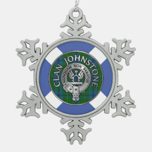 Ornement Flocon De Neige Clan Johnstone Crest & Tartan