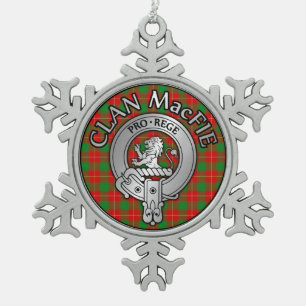 Ornement Flocon De Neige Clan MacFie Crest & Tartan