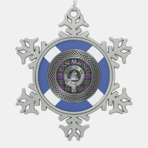 Ornement Flocon De Neige Clan MacNeil Crest & Tartan Knot