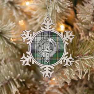 Ornement Flocon De Neige Clan Malcolm Crest & Robe Tartan