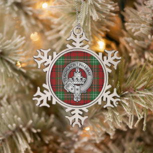 Ornement Flocon De Neige Clan Morrison Crest & Tartan