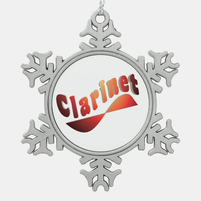 Ornement Flocon De Neige Clarinet ondulé (Devant)