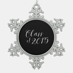 Ornement Flocon De Neige Classe du cru 2015 de style de tableau