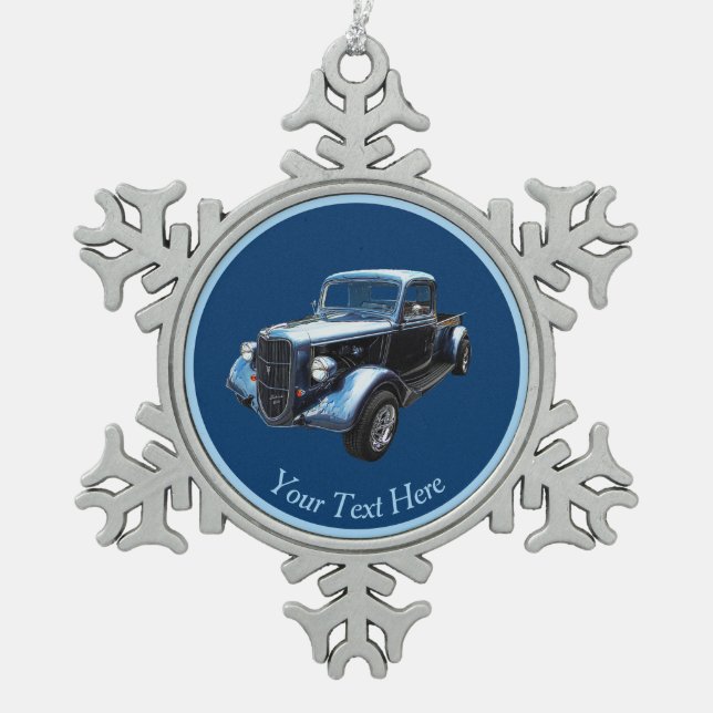 Ornement Flocon De Neige Classic 1937 Famous American Make Pickup (Devant)