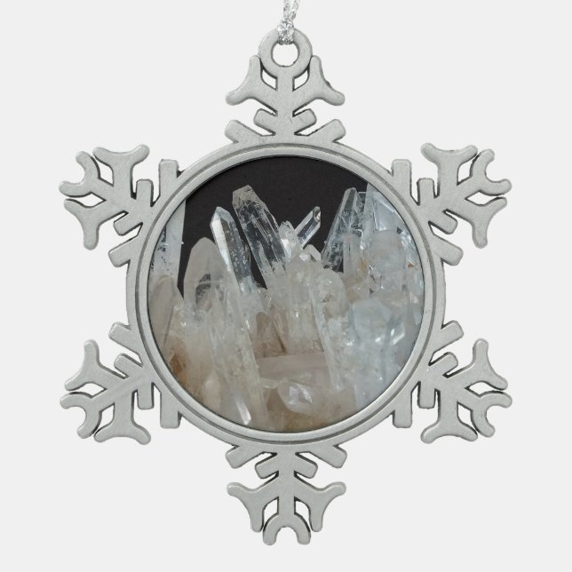 Ornement Flocon De Neige Cluster Crystal Energy Quartz (Devant)
