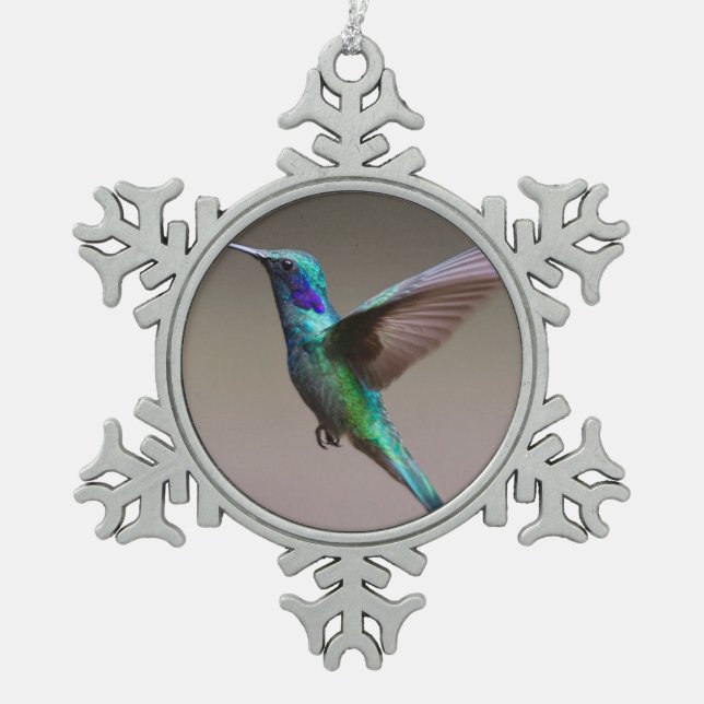 Ornement Flocon De Neige Colibri en vol (Devant)
