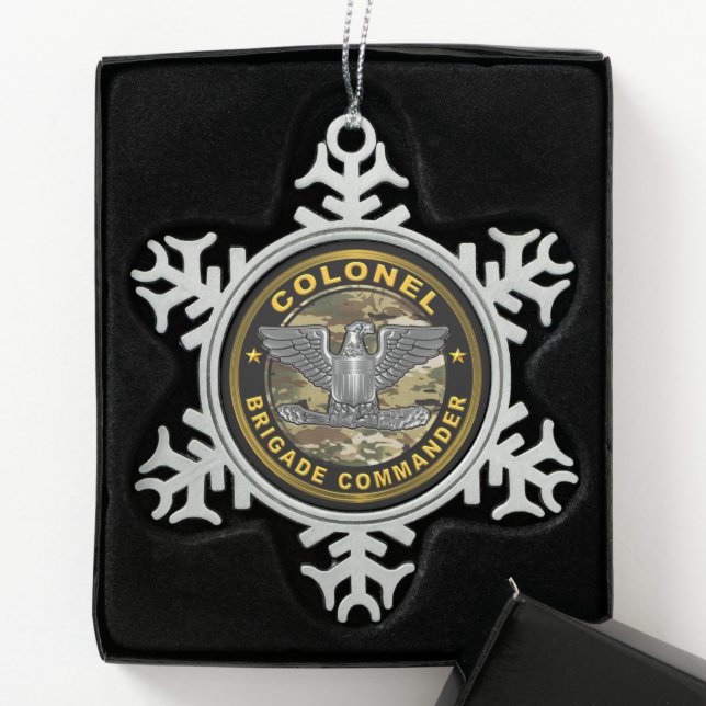Ornement Flocon De Neige Colonel COL commandant de brigade (Boîte)