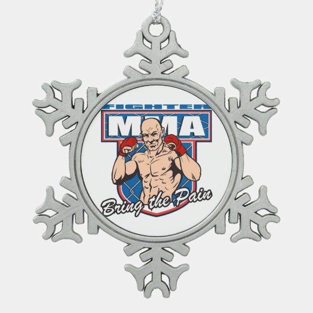 Ornement Flocon De Neige Combattant de MIXED MARTIAL ART (Devant)